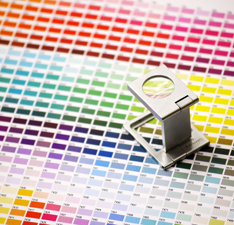 colour swatch chart with loupe magnifier design & marketing news favourite colour